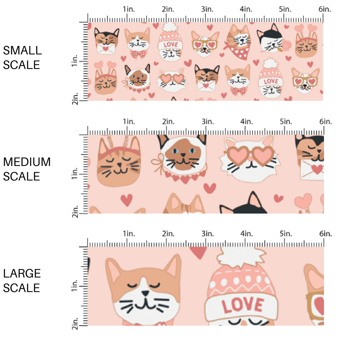 Valentine Fabric By The Yard | Valentine's cats | Valentine's Friends