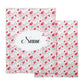Personalized Pink Floral Watercolor Minky Blanket - Indy Bloom design valentines day blanket with customizable text option.