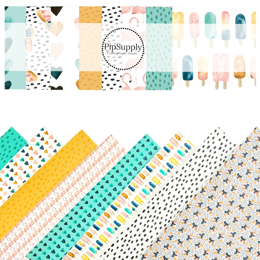 Watercolor Summer | Cate & Rainn | Faux Leather Sheets