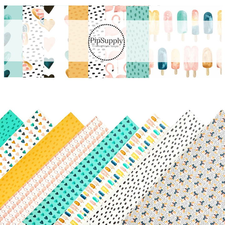 Watercolor Summer | Cate & Rainn | Faux Leather Sheets