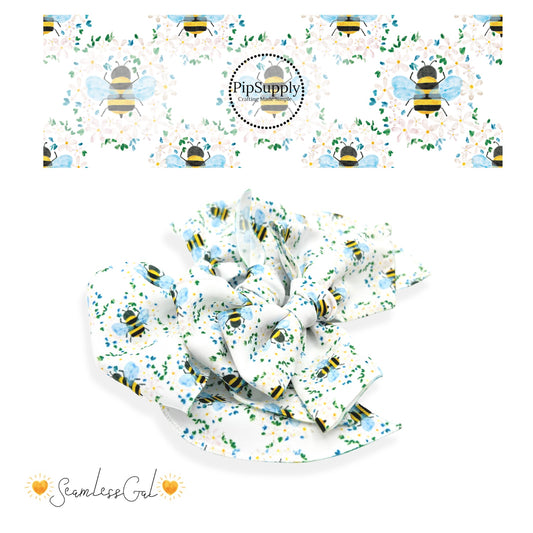 Watercolor Bee | Seamless Gal | Bow Strips