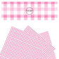 Pink and white stripe plaid faux leather sheets