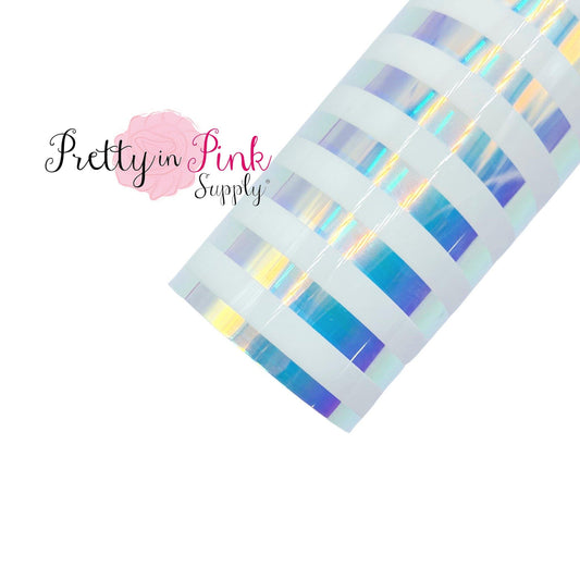 White Stripe Iridescent | Jelly Sheet - Pretty in Pink Supply
