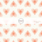 Cream Fabric with fanned out coral heart's fabric by the Yard