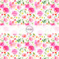 pink, yellow, and orange watercolor painted floral fabric by the yard  - Spring Floral Fabric 