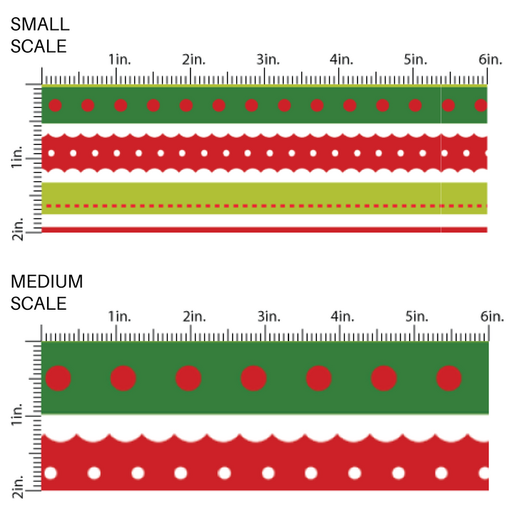 Red, white, and green dots, stripes, sweaters, and "Merry Christmas" pattern high quality fabric adaptable for all your crafting needs. Make cute baby headwraps, fun girl hairbows, knotted headbands for adults or kids, clothing, and more!