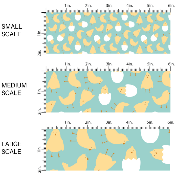 Teal fabric by the yard with yellow chicks in hatching eggs on teal fabric by the yard scaled image guide - Easter Fabric 