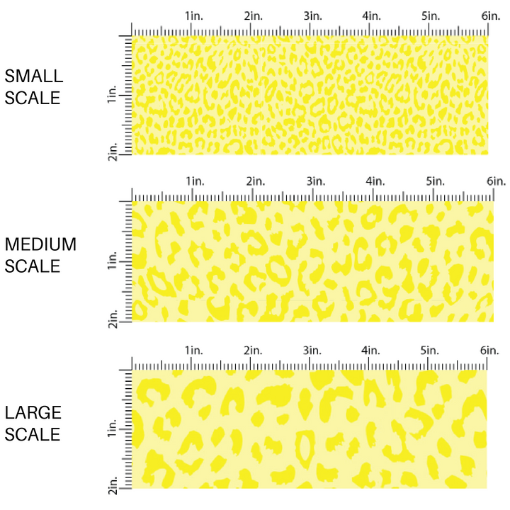 Neon Yellow leopard print fabric by the yard scaled image guide