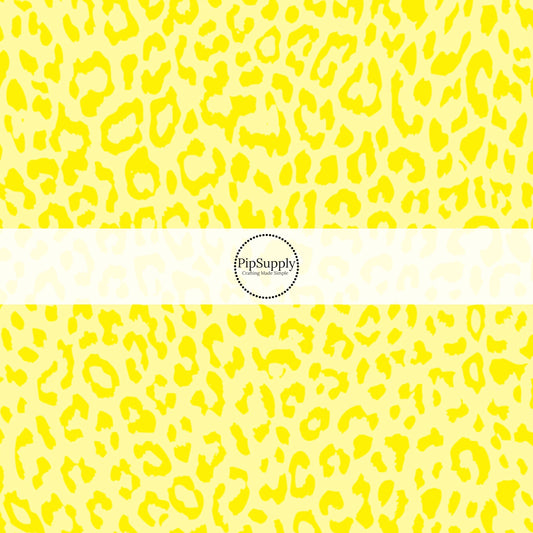 Sunny Yellow leopard print fabric by the yard