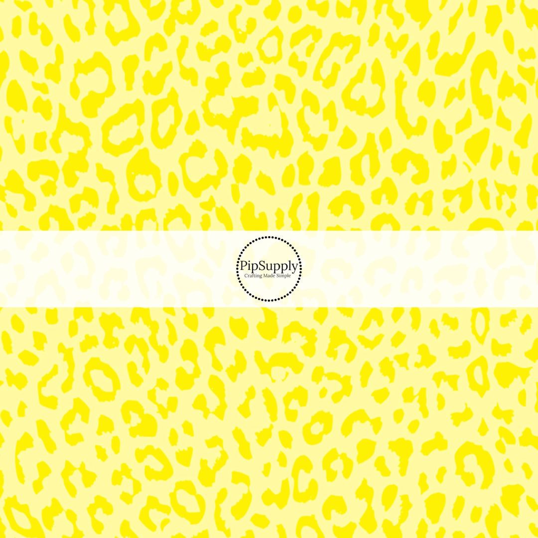 Sunny Yellow leopard print fabric by the yard