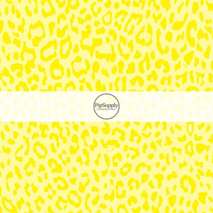 Sunny Yellow leopard print fabric by the yard