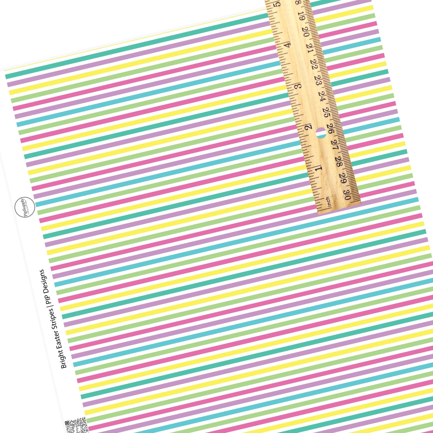 Bright horizontal stripes faux leather sheets