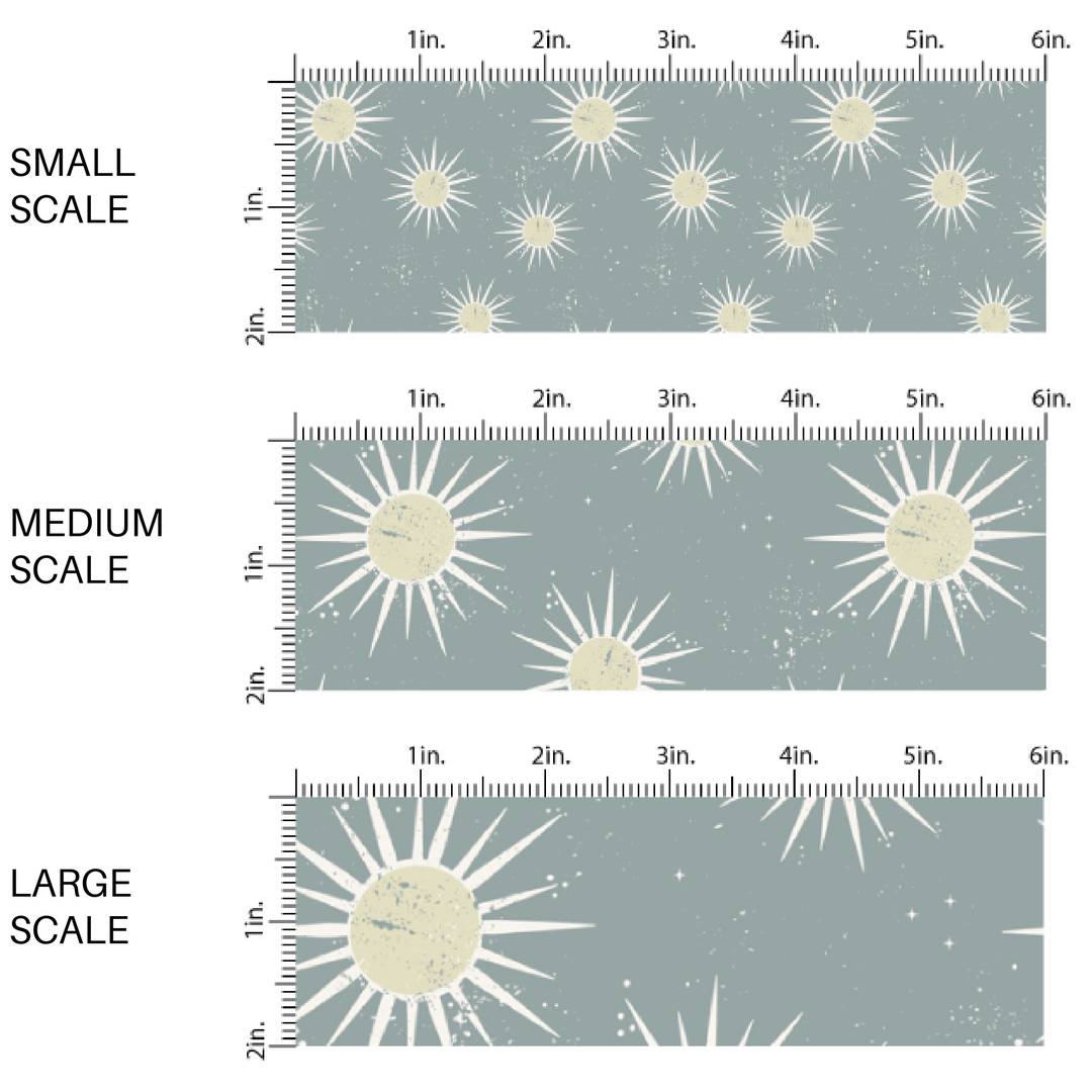 Pale blue fabric by the yard scaled image guide with scattered pale yellow suns