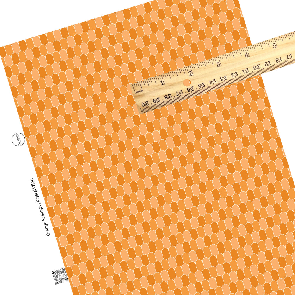 Orange multi with white outlines faux leather sheets