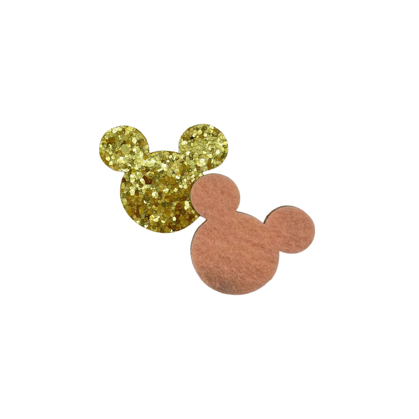 Gold Mouse Chunky Glitter Felt Embellishment