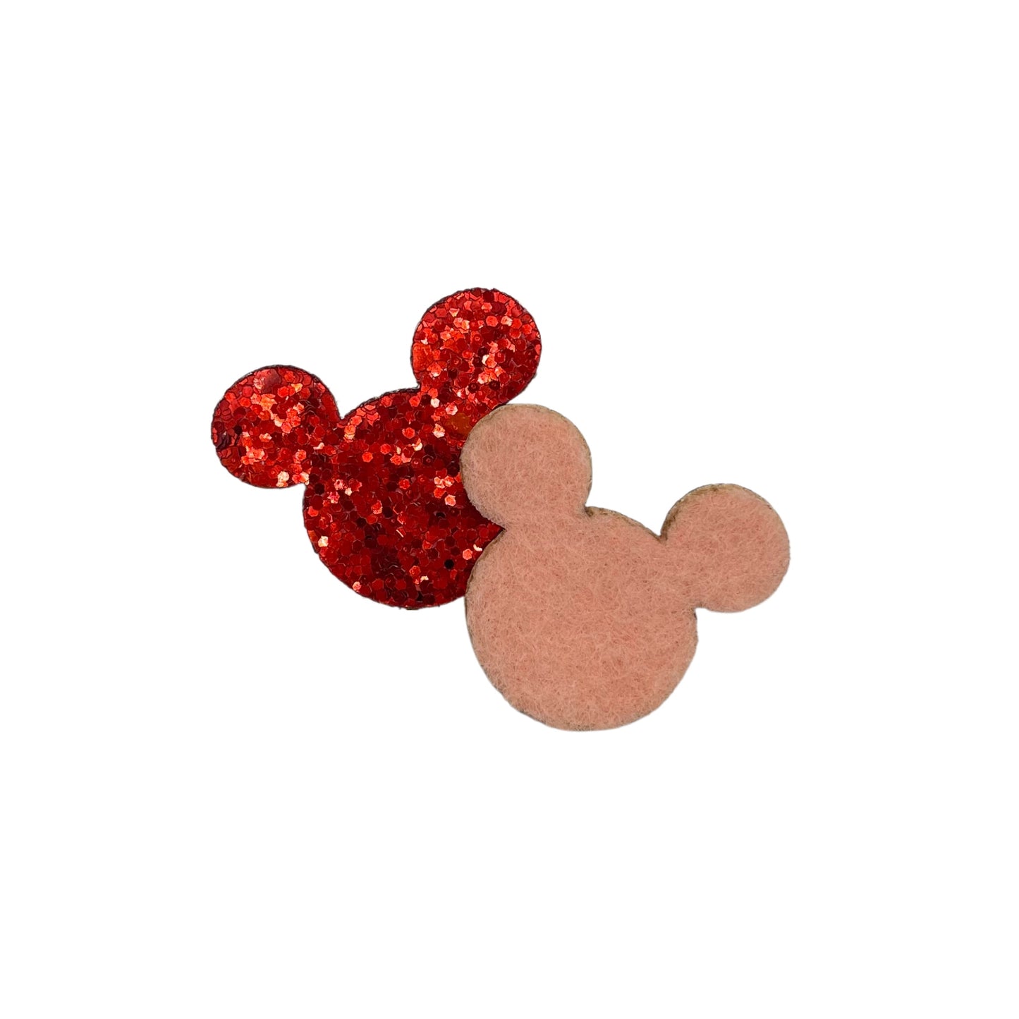 Red Mouse Chunky Glitter Felt Embellishment