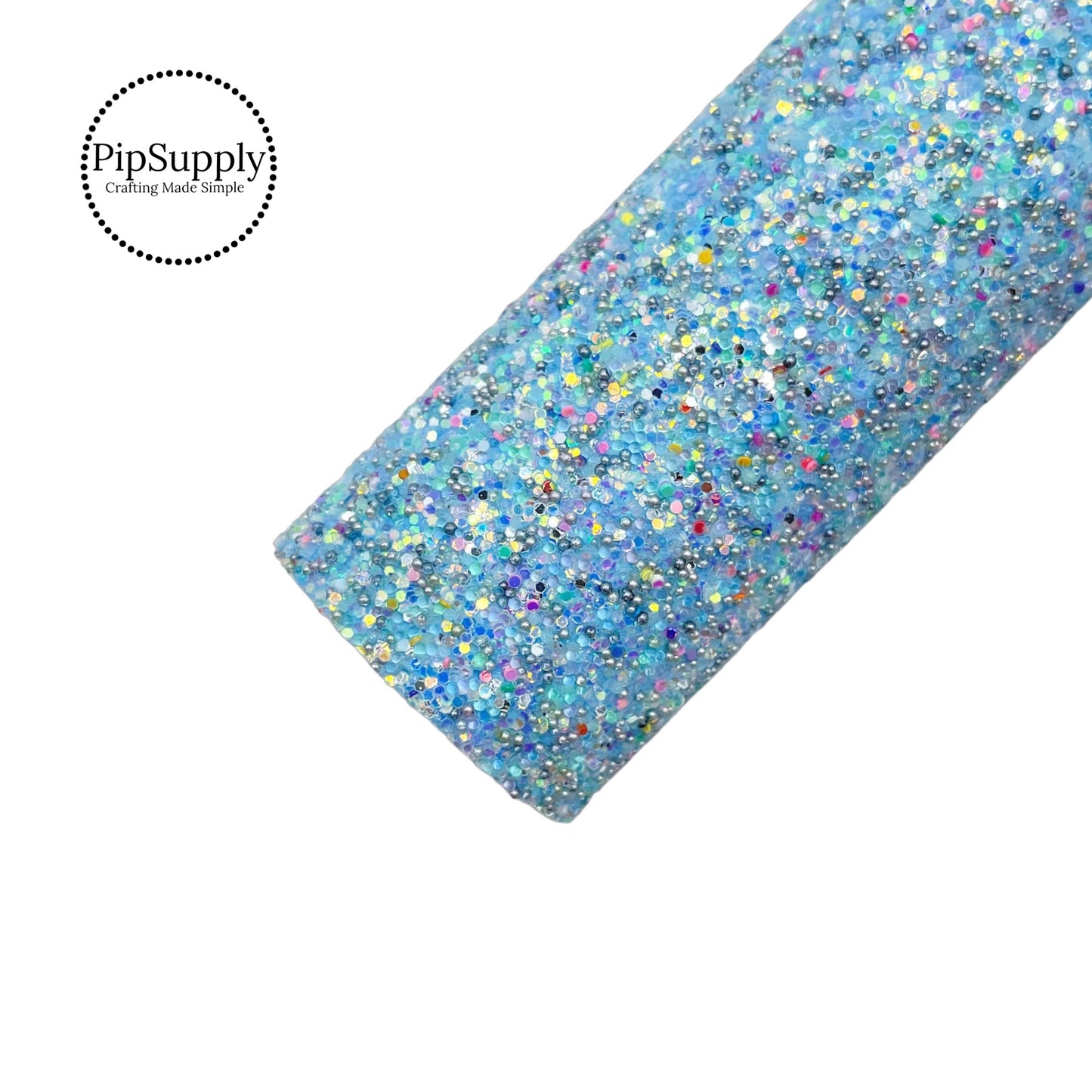blue, pink, purple, and yellow multi with silver beads chunky glitter sheet