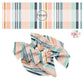 navy, pink, white, gold, and mint thin and thick stripes bow strips