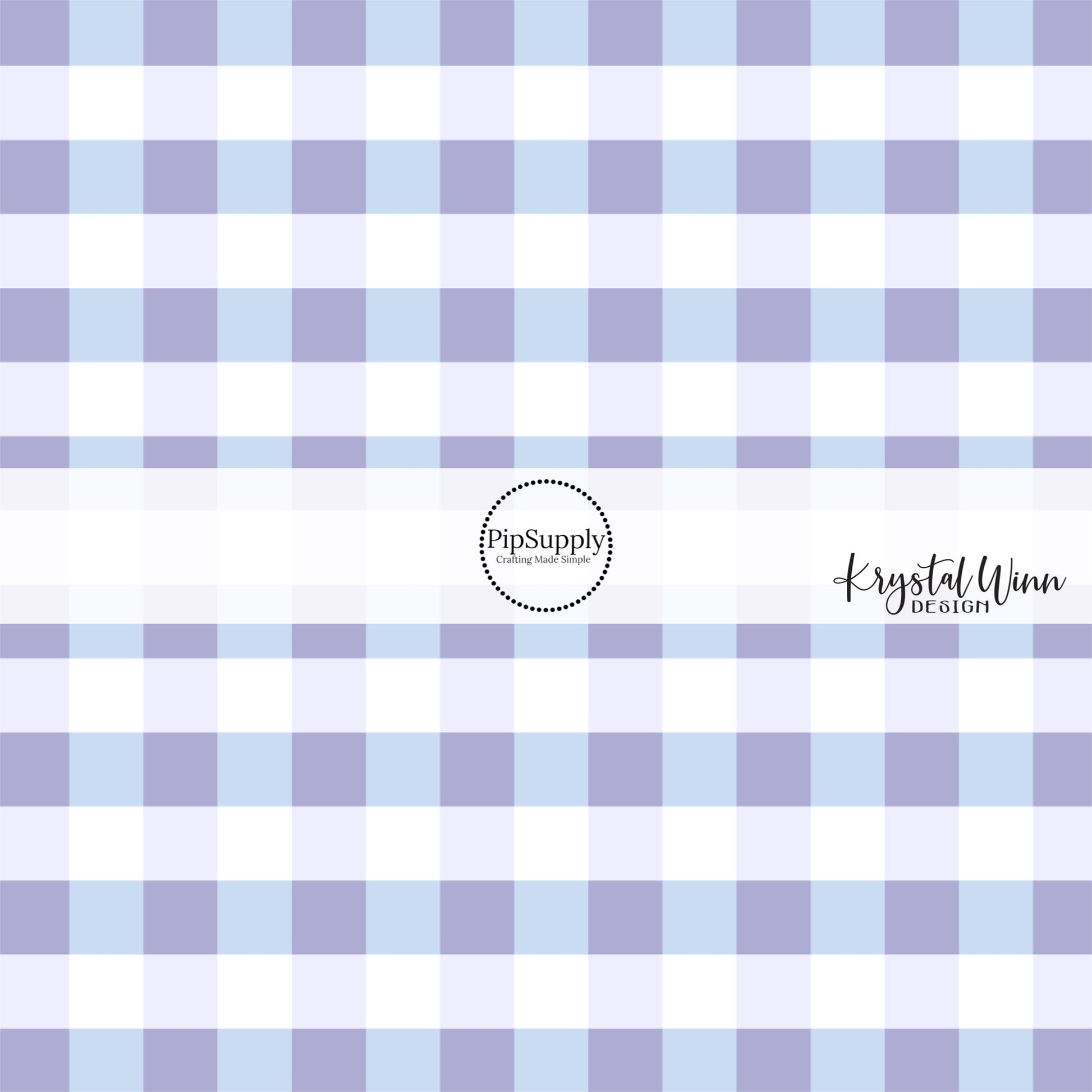 white, light blue, and periwinkle plaid bow strips
