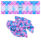 bright pink and blue watercolor mermaid scale bow strips