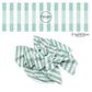 White and seafoam distressed stripes bow strips