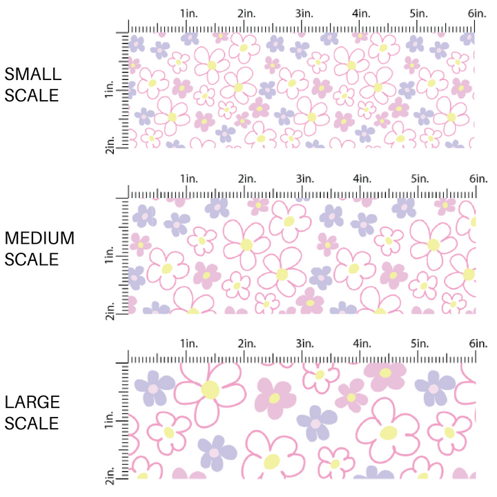 white fabric by the yard scaled image guide with purple , pink, and white flowers