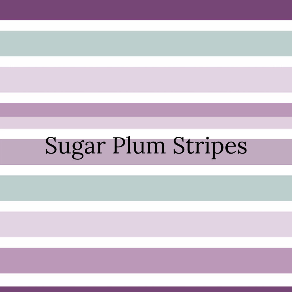 winter striped bow strip pattern with lavender and aqua stripes