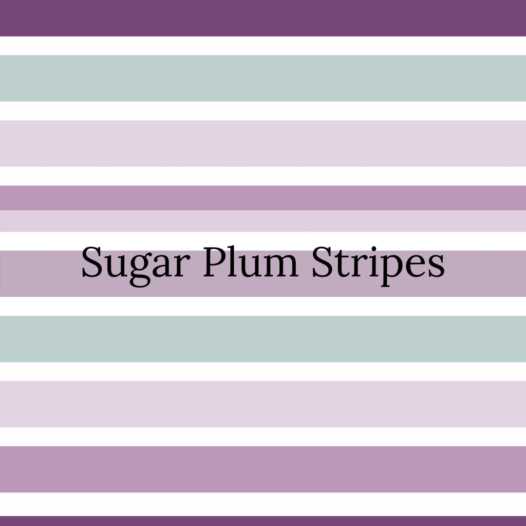 winter striped bow strip pattern with lavender and aqua stripes