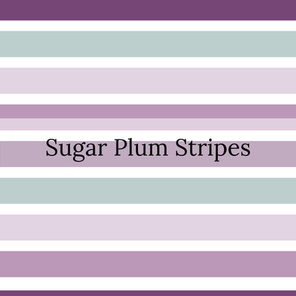 winter striped bow strip pattern with lavender and aqua stripes