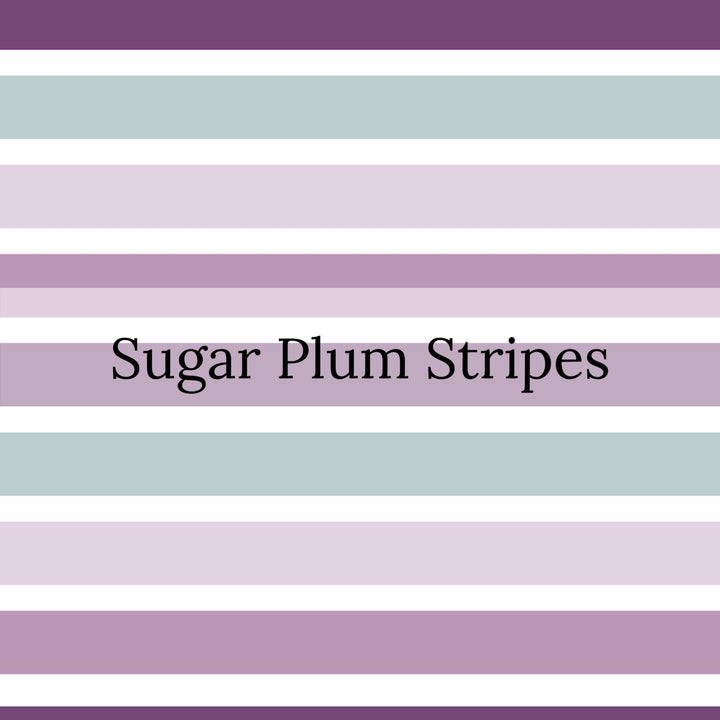 winter striped bow strip pattern with lavender and aqua stripes