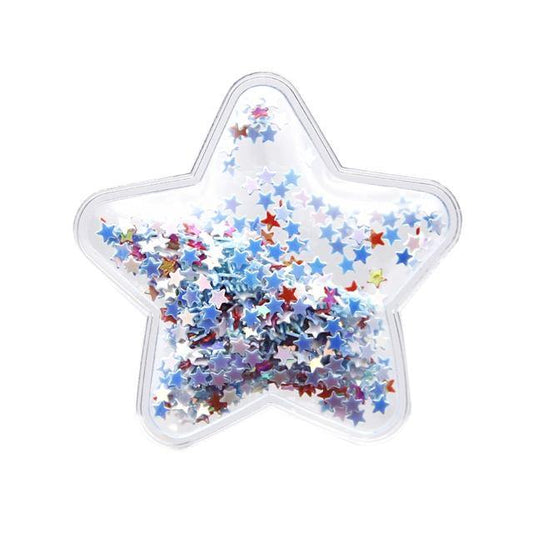 4th of July CLEAR Inflated Confetti STARS - Pretty in Pink Supply