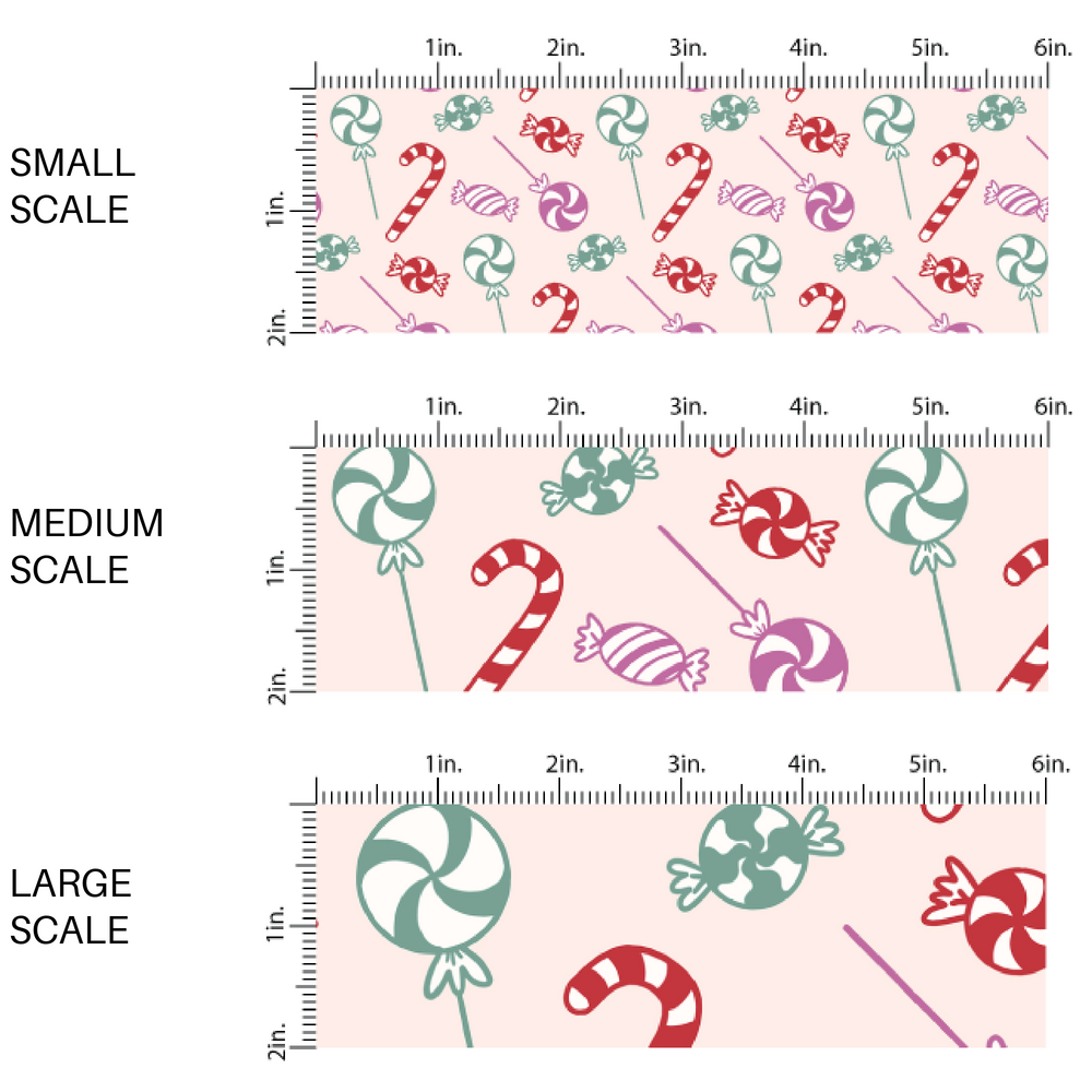 Pink Fabric stack with candy canes and lollipops image guide