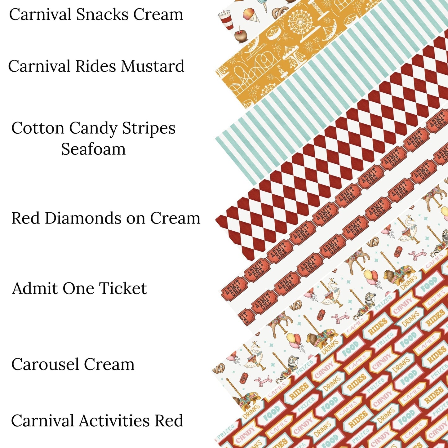 Carnival Activities Red Faux Leather Sheets