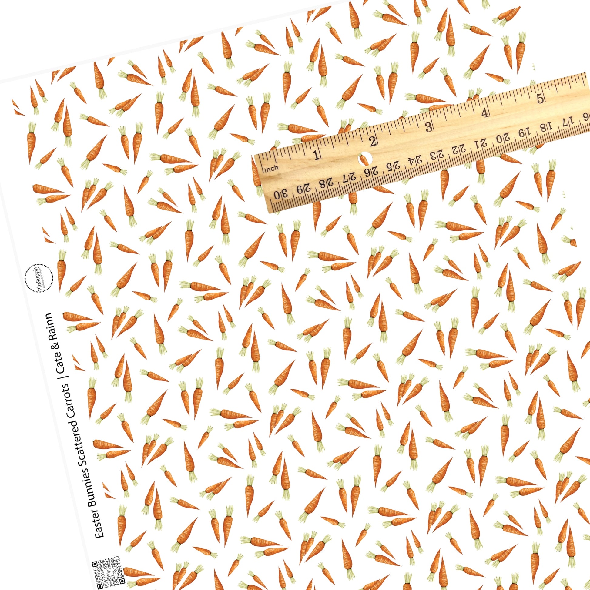 Orange carrots on white faux leather sheets