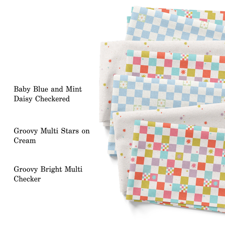 Groovy Bright Multi Checker Fabric By The Yard