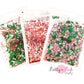 3 bags of assorted Christmas sequin and clay polymer slices glitter mixes.