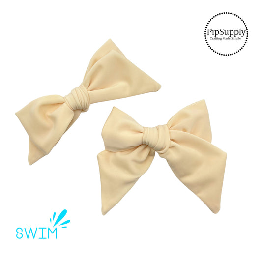 Solid cream swim ruth bow strips