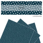 Scattered white dots on navy blue faux leather