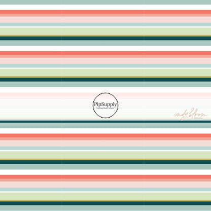 Multi tropical stripe bow strips