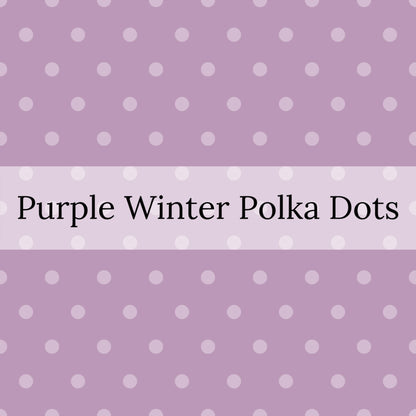purple spring polka dot bow strips