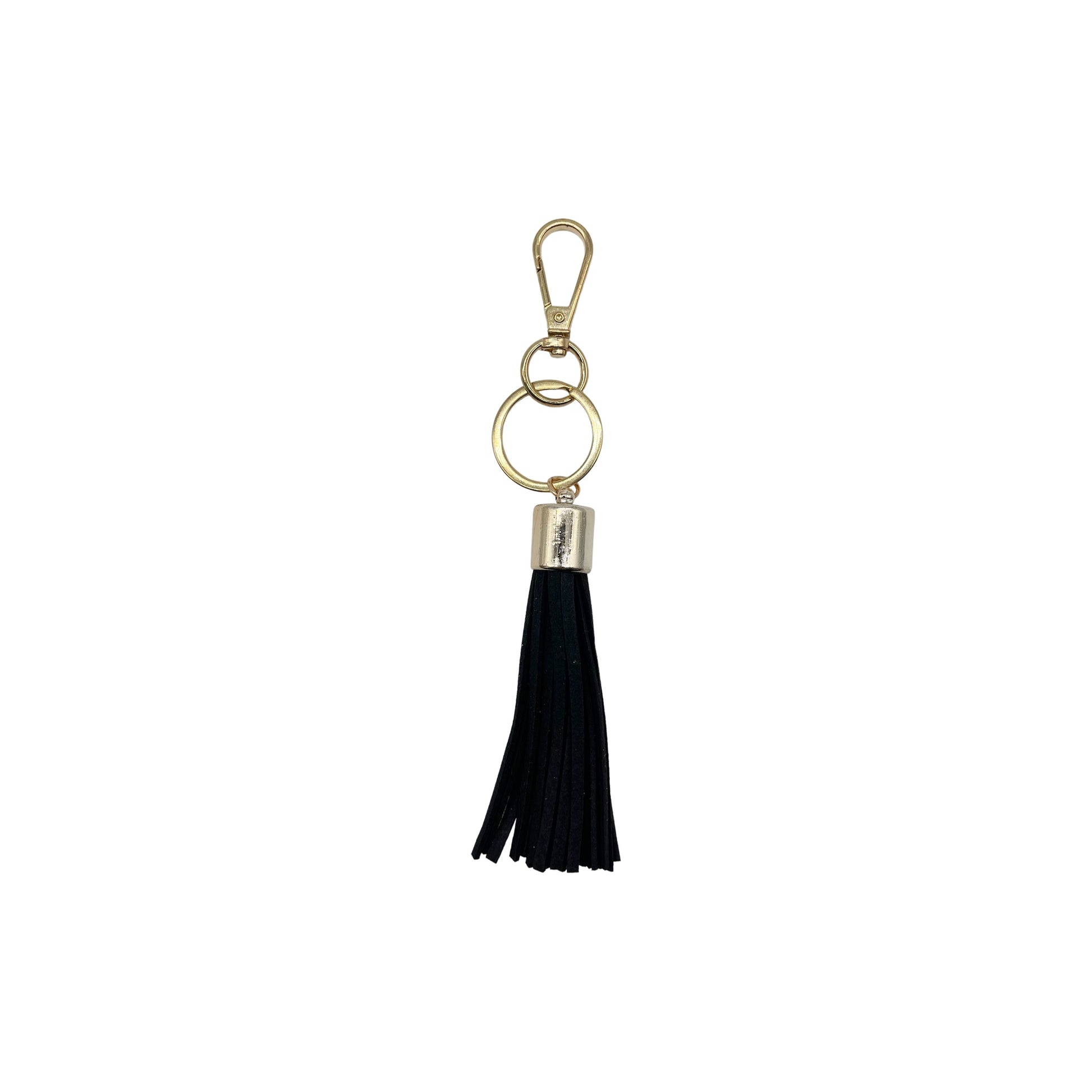 Black faux Suede Cord tassel keychain assortment.