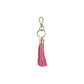 Pink faux Suede Cord tassel keychain assortment.