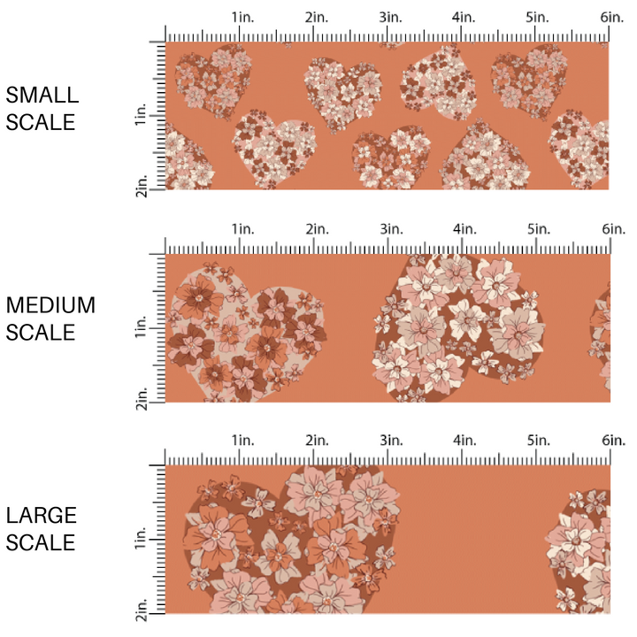 Valentine Fabric By The Yard | Flower Hearts | Hearts and Blossoms