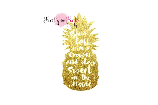 "Stand Tall Pineapple" Iron On - Pretty in Pink Supply