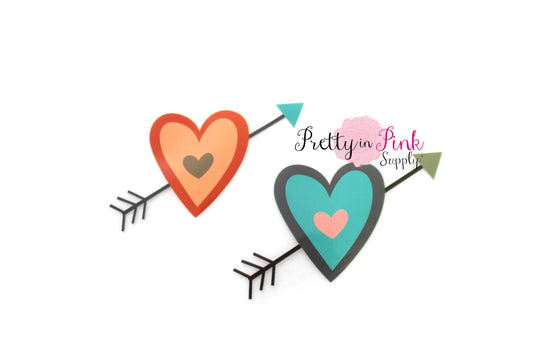Heart and Arrow Iron On - Pretty in Pink Supply