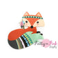 "Aztec Fox"  Iron On - Pretty in Pink Supply