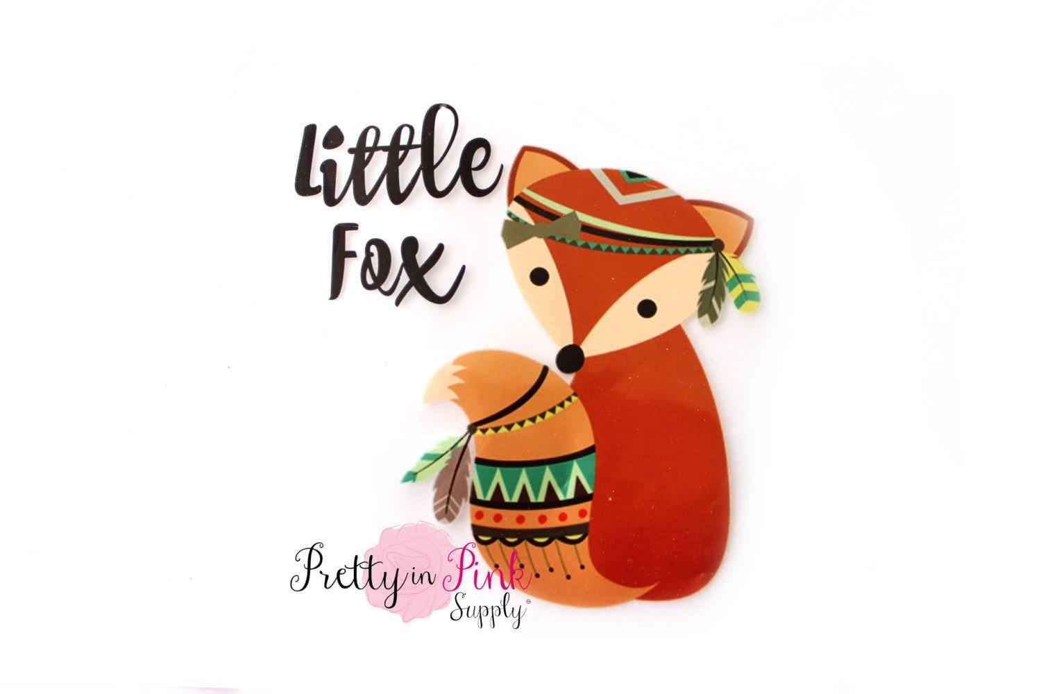 "Little Fox" Vinyl Iron On - Pretty in Pink Supply