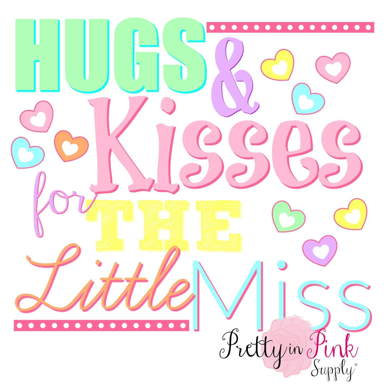"Hugs and Kisses" Iron On - Pretty in Pink Supply