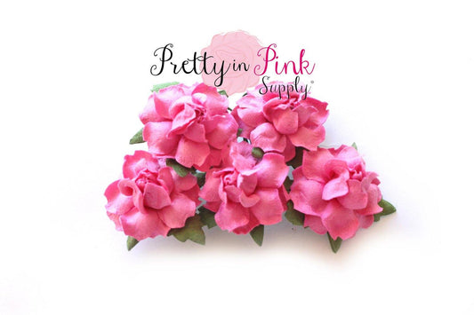 1" PREMIUM Pink Paper Flowers - Pretty in Pink Supply