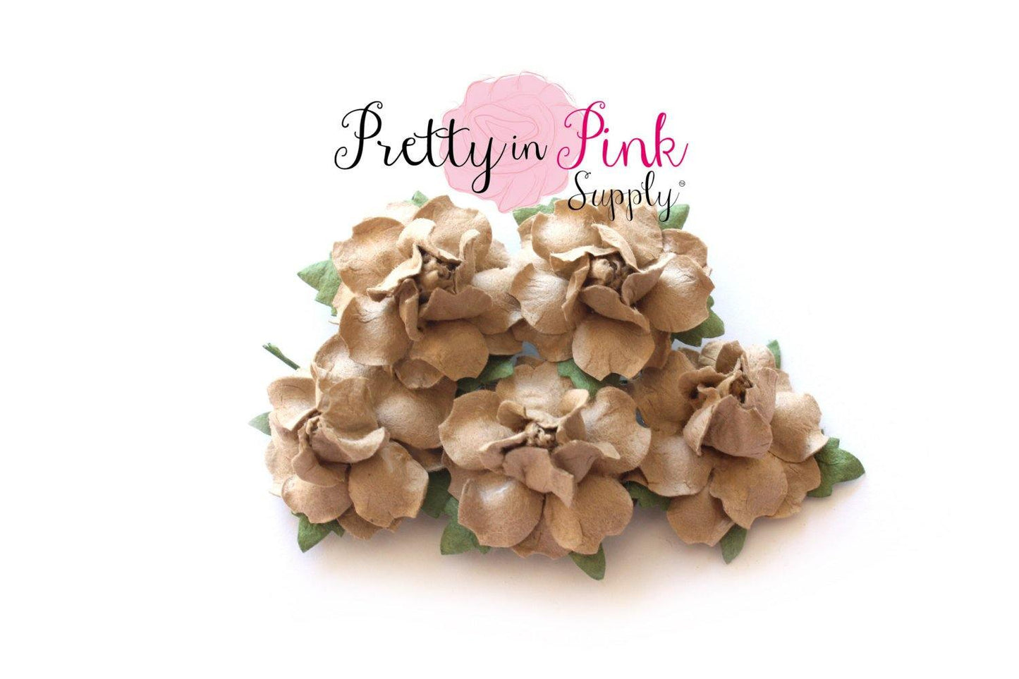 1" PREMIUM Natural Paper Flowers - Pretty in Pink Supply